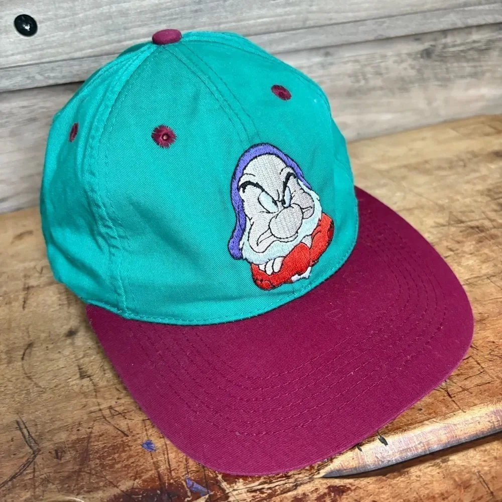 1990s Vintage Disney Snow White Grumpy Embroidered hat youth sz